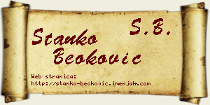 Stanko Beoković vizit kartica